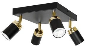 Faretto RENO 4xGU10/8W/230V nero/oro
