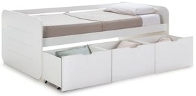 Letto per bambini bianco con contenitore 90x190 cm Abbott - Marckeric