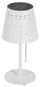 Lampada da tavolo da esterno bianca con LED dimmerabile a 3 livelli ricaricabile e solare - Ferre
