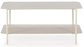 Tavolino da salotto color crema in metallo 58x90 cm Beatrix – MOME