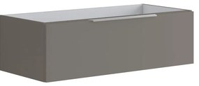 Cassettiera Brera con 1 cassetto laccato opaco grigio Londra L.99,5 x H.30 x P.45,5 cm