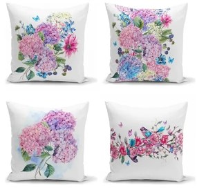 Set di 4 federe decorative Viola Rosa, 45 x 45 cm - Minimalist Cushion Covers