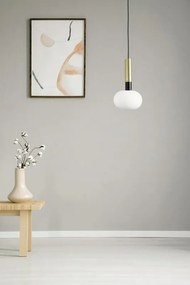 Lampadario Moderno Mose nero paralume bianco G9 MILOOX