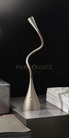 Lampada da tavolo in plastica oro opaco snake led 4w 3000k 300lm in...