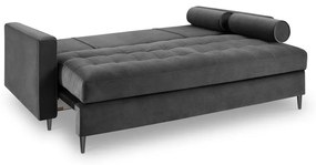 Divano letto in velluto grigio scuro Santo - Milo Casa