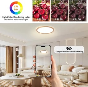 Brilagi - Plafoniera LED da bagno Ultra Slim 18W/230V Ø 30 cm oro rosa IP54