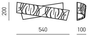 Applique Contemporanea Agnese Metallo Bianco 2 Luci E14 54Cm