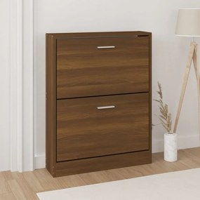 Scarpiera Rovere Marrone 59x17x81 Cm İn Legno Multistrato /