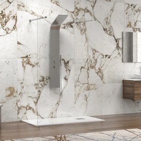 Kamalu - Parete doccia walk in 120 cm vetro 8mm trasparente KW3000