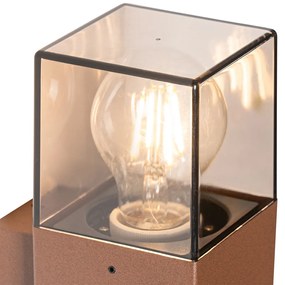 Lampada da parete per esterni industriale marrone ruggine IP44 - Denmark