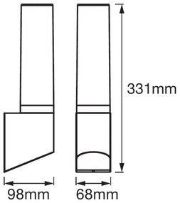 Ledvance - Applique LED da esterno FLARE 1xLED/7W/230V IP44