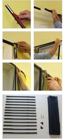 Zanzariera Magnetica Con Telaio Rigido Riducibile 150x250 Magnetix Plus Nero Sangiorgio