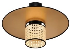 Duolla - Lampadario a plafone TOKYO RATTAN 1xE27/15W/230V diametro 50 cm oro/rattan