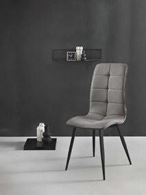 Sedia tessuto soggiorno Grigio imbottita LINFA 2 sedie