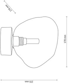 Plafoniera LAVA 1xG9/8W/230V, bronzo/beige fumè
