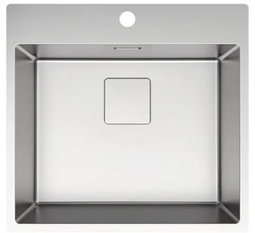 Lavello sopratop 1 vasca DELINIA Michigan Loft M inox L 55 x L 51.5 cm argento