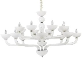 Lampada a sospensione 16 luci casanova sp16 bianco