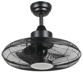 Ventilatore da soffitto Igeldo nero, Ø 53 cm, dimmerabile, EGLO IP20