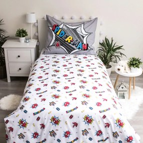 Biancheria da letto per bambini in cotone grigio Spiderman, 140 x 200 cm Spider man - Jerry Fabrics