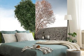 Carta da parati – Albero in due forme