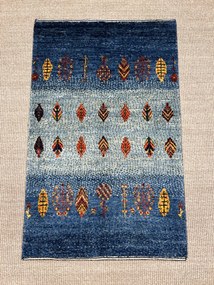 Loribaft Tappeto 60 x 100 Blu (Iran) Annodato A Mano