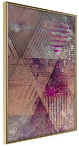 Poster  Pink Patchwork II  Cornice Quadri Cornice d'oro, Larghezza x Altezza Home decor 20x30