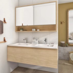 Mobile da bagno sotto lavabo SENSEA rovere opaco L 120 x H 41 x P 48 cm 1 cassetto, lavabo non incluso