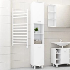 Mobile Da Bagno Bianco 30x30x179 Cm İn Legno Multistrato /