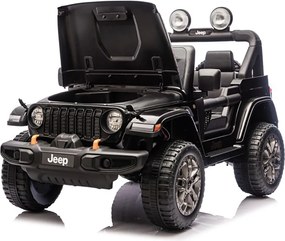 Macchina Elettrica per Bambini Jeep Wrangler Rubicon 12V con Telecomando Nero...