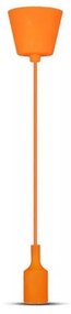 Lampadario su filo 1xE27/60W/230V arancione