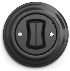 Kliklap - Interruttore multiplo in stile retrò con cornice n. 5, finitura antracite