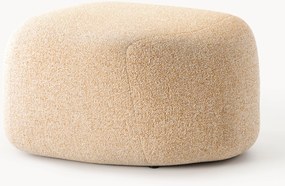 Pouf ovale in bouclé Wolke