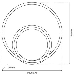 Applique a LED LUCERO LED/13W/230V nero