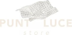 Plafoniera rumba trasparente 4 luci attacco g9 44x44x12cm in metall...