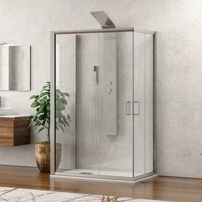 Box 3 lati 80x80x80 altezza 180 vetro trasparente K410 - KAMALU