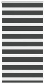 Tenda A Rullo Zebra Nero Larghezza Tessuto 80,9 Cm Poliestere /