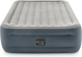 Intex 64126NP - Materasso Essential Rest Matrimoniale, con Pompa Elettrica Incorporata, PVC, Grigio, 152x203x46 cm