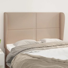 Testiera Ad Orecchio Cappuccino 147x23x118/128 Cm İn Similpelle /