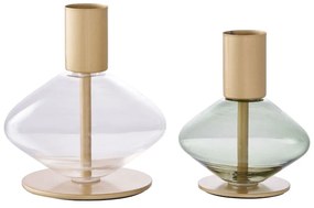Portacandele in set in vetro 2 pz – House Nordic
