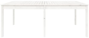 Tavolo da Giardino Bianco 203,5x100x76cm Legno Massello di Pino