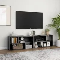 Mobile TV Grigio Lucido 149x30x52 cm in Truciolato 808367