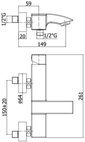 Paffoni Level Lec022 miscelatore vasca monocomando senza set doccia cromo