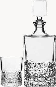 Set da whisky in vetro cesellato Logan 5 pz