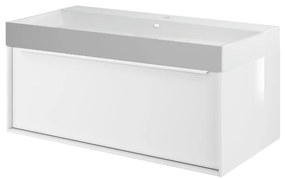 Mobile sottolavabo e lavabo Neo Frame per vasca centrale bianco L 90 x H 32 x P 48 cm