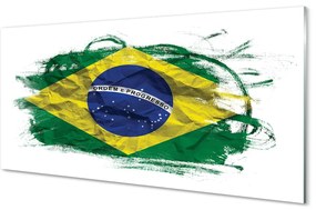 Quadro vetro acrilico Bandiera del Brasile 100x50 cm