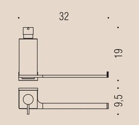 Colombo Look B16740BM portasalvietta bidet con dispenser sapone liquido in Vetro Acidato bianco opaco