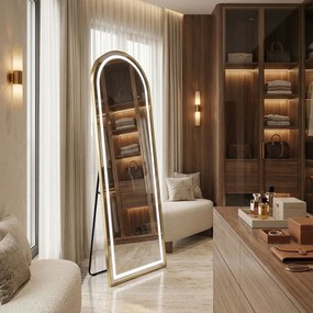 Specchio LED Orbit 60x170cm Brush Gold