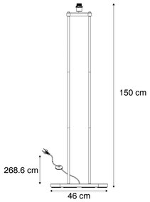 Lampada da terra moderna nera - Thijmen