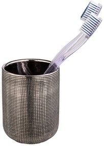 Tazza per spazzolino da denti in ceramica argento Rivara - Wenko