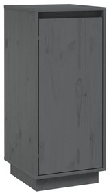 Credenze 2 pz grigie 31,5x34x75 cm in legno massello di pino